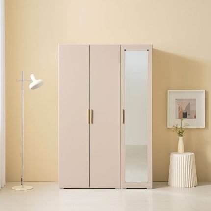 [히트가구] HZY533 수납 이불장 거울반장 옷봉형 세트 1200