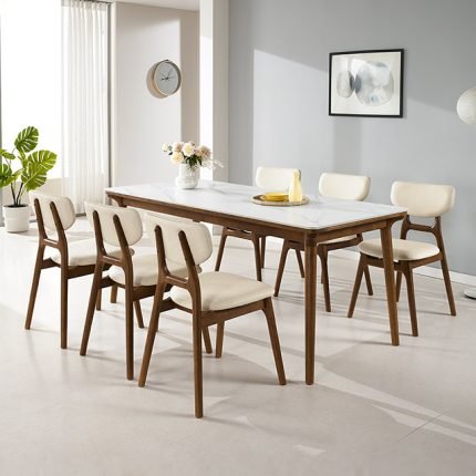 [히트가구] CZ2277 원목 세라믹 6인 식탁 세트 1color