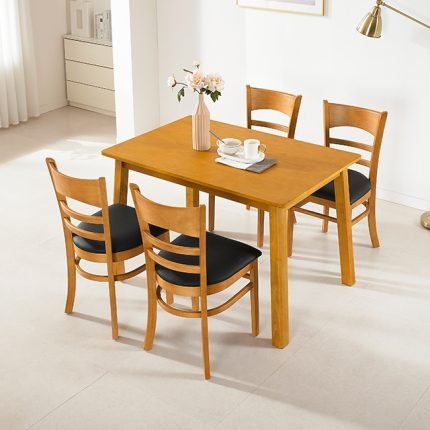 [히트가구] CZ2351 원목 4인 식탁 세트 2colors