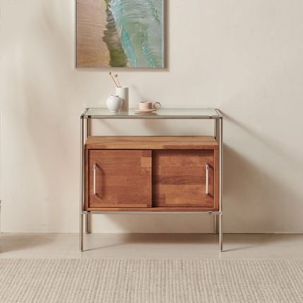 [히트가구] N1531 원목 모듈 도어 협탁 620x595 1color