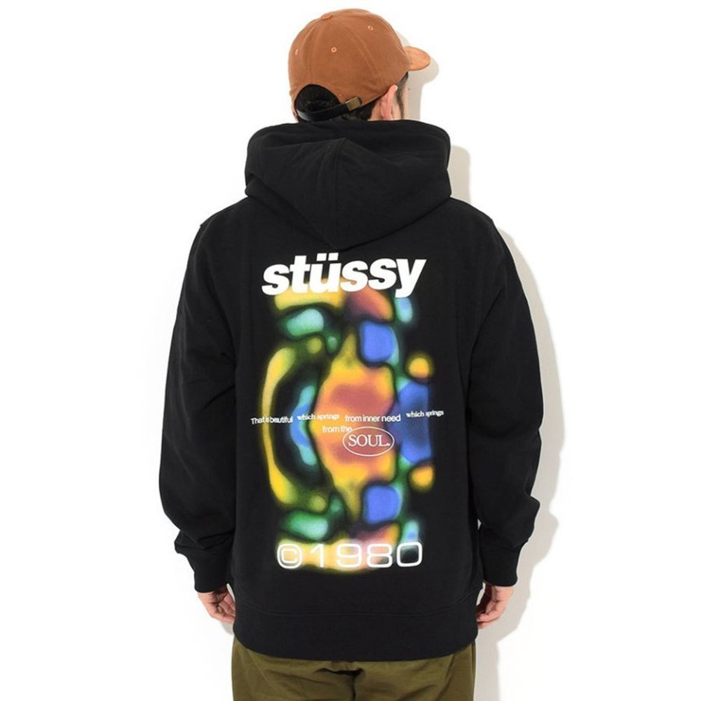 스투시 소울 후드티 풀오버 스웨트 2색 라이트 그레이 STUSSY Soul Hood